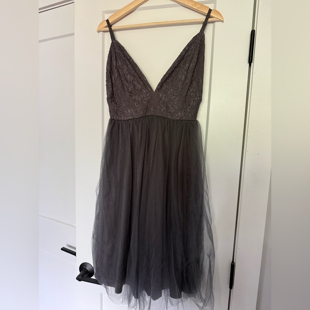 Symphony Gray Sleeveless Mini Sundress